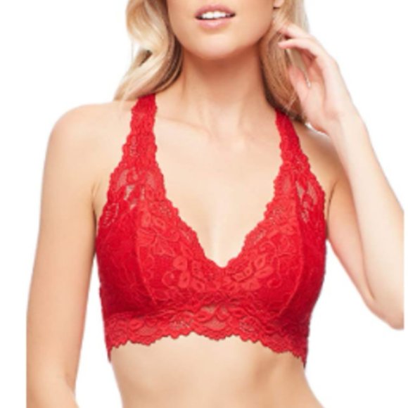 Red Lace Racerback Bralette - Picture 4 of 6